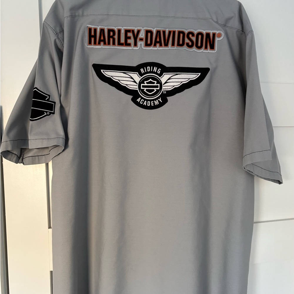 (3) Harley Davidson Button Up Shirt Short Sleeve Motorcycles Shirts 3XL - Picture 10 of 11